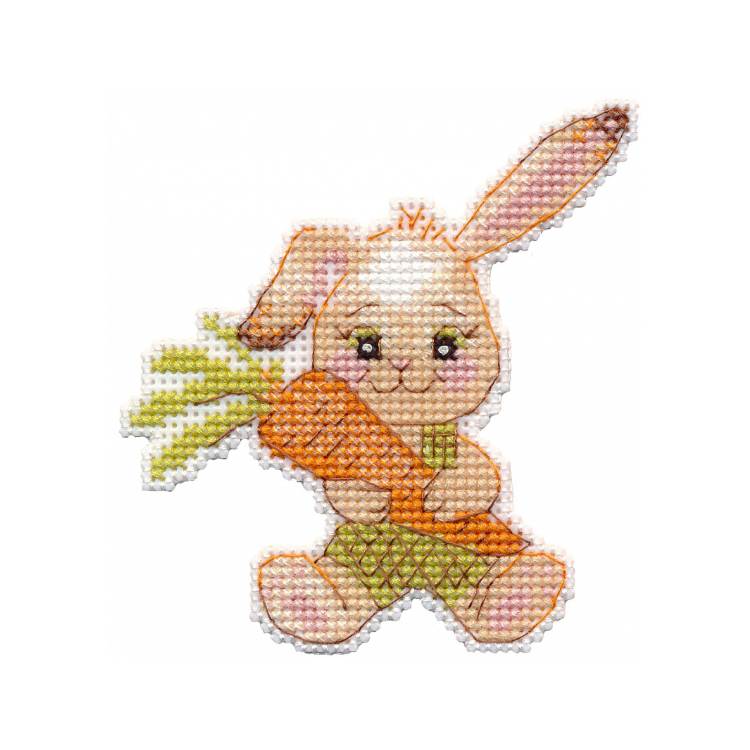 Cross-stitch kit "Bunny with carrot. Magnet" S1499