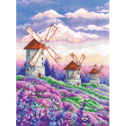 Cross-stitch kit "Landscape with windmills" SANP-63