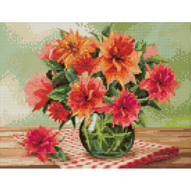 Diamond painting with subframe "Bright bouquet" 30*40 cm VA043