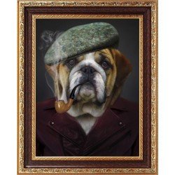 Detective bulldog 30*40 cm AM1717