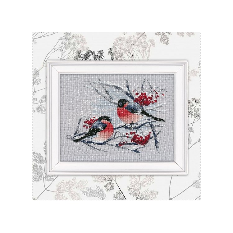 Cross stitch kit "Bullfinches on the mountain ash" S1522