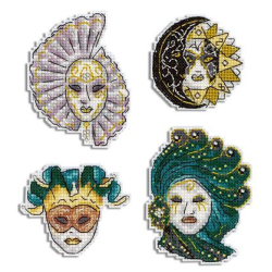 Cross stitch kit "Magnets. Venetian masks" SR-849