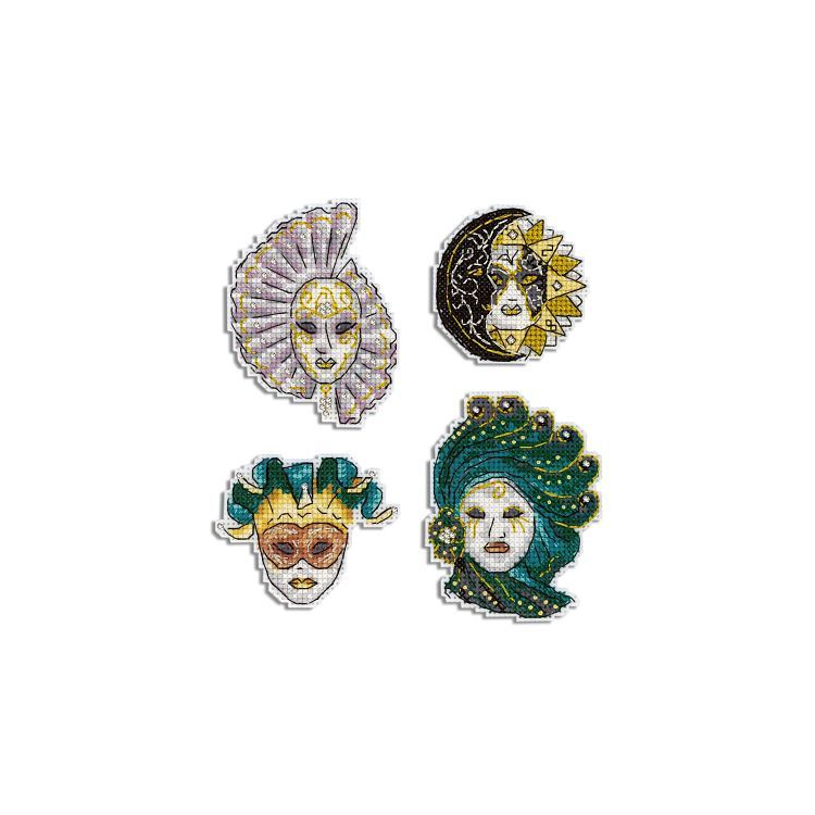 Cross stitch kit "Magnets. Venetian masks" SR-849