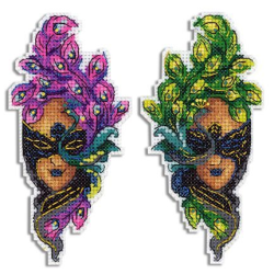 Cross stitch kit "Mask Peacock" SR-850