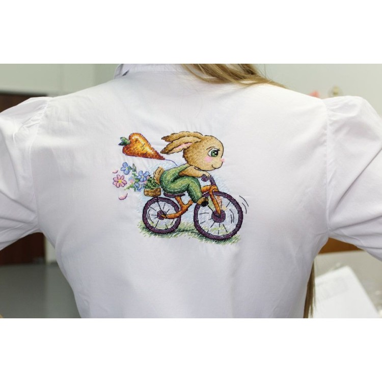 Cross stitch kit  "Bunny cyclist" SV-804