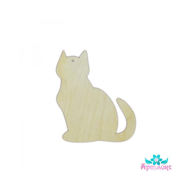 Plywood pendant "Cat", 10x12x0.4 cm AM777712F