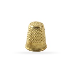 Gold plated thimble, pouch of 10 pcs. F43001017W