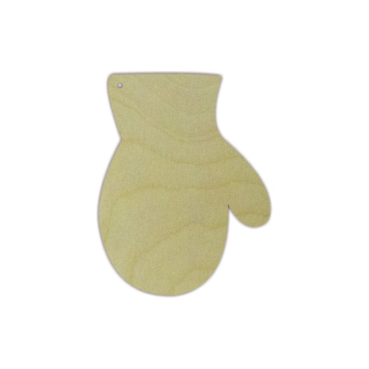 Plywood blank "Mitten" size: 9х12х0.4 cm AM777720F