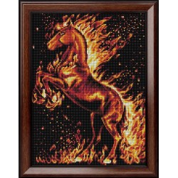 Diamond painting kit "Fire Horse" AM1850