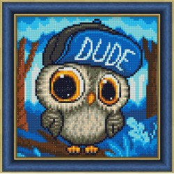 Diamond painting kit "Owl in a cap" AM1950