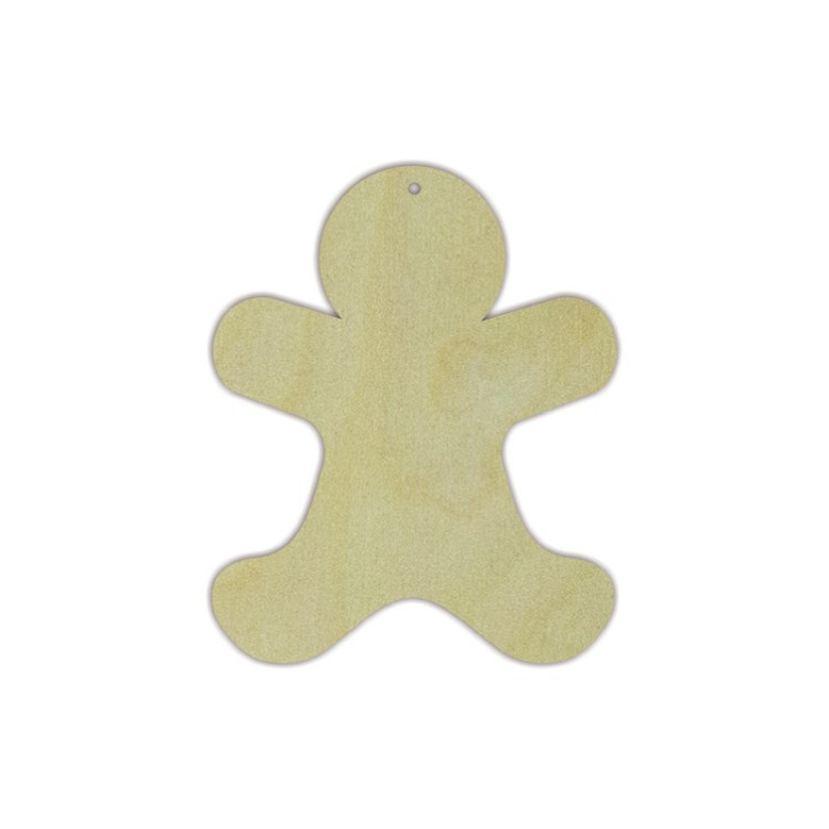 Plywood blank "Gingerbread Man" size: 9.5х12 х0.4 cm  AM777724F