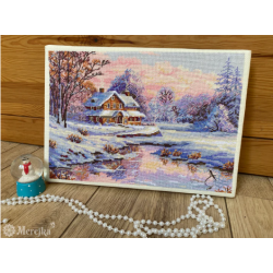 Cross stitch kit "The first snow" 20x29 cm SK240