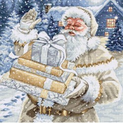 Santa and Pressies 29x29cm SBU5034