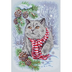 Winter Cat 19x28cm SLETIL8997