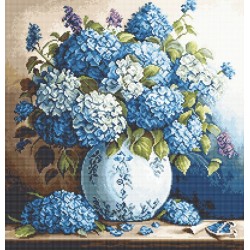 Vase with Hydrangeas 32x33 cm SB700