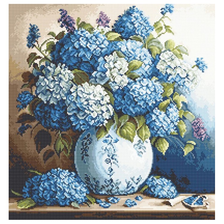 Vase with Hydrangeas 32x33 cm SB700