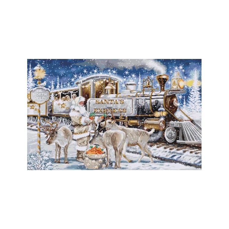 Santa’s Express White 54x35cm SBU5038