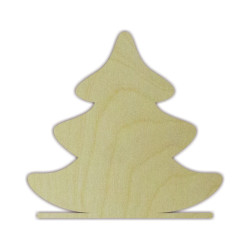 Plywood blank Christmas tree on a stand size: 15х15 cm AM777744F