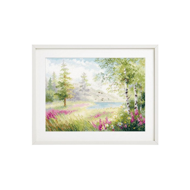 Cross stitch kit "Blue Lake. Silence" S3-34