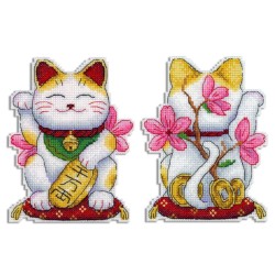 Cross stitch kit "Maneki-neko" SR-886