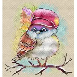 Cross stitch kit "Stylish sparrow" SM-732
