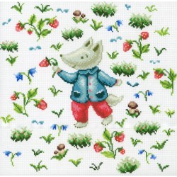 Cross stitch kit "Wolf in the meadow" SSK-113