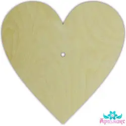 Plywood watch blank, heart AM777128F