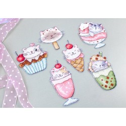 Summer Kitties Kit of 6 pcs 10x7 cm each SLETIL8089