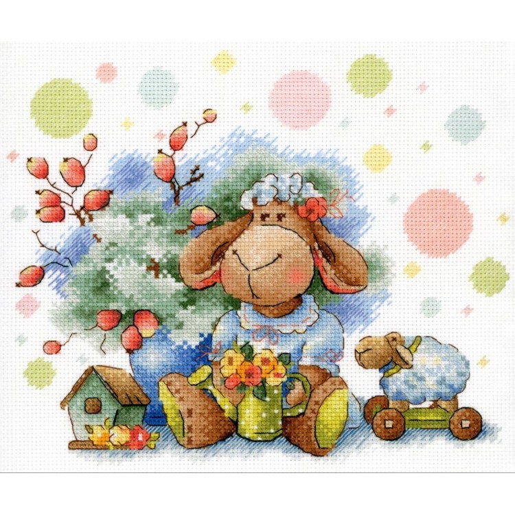 Cross-stitch kit "Curly sheep" SNV-835