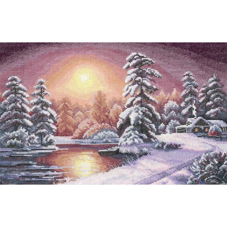 Cross-stitch kit "Winter dawn" SANZ-72