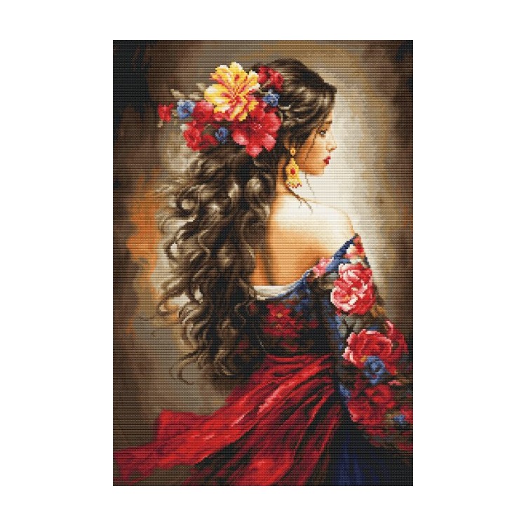 Cross Stitch Kit  The Spanish Girl 30x44cm SB702