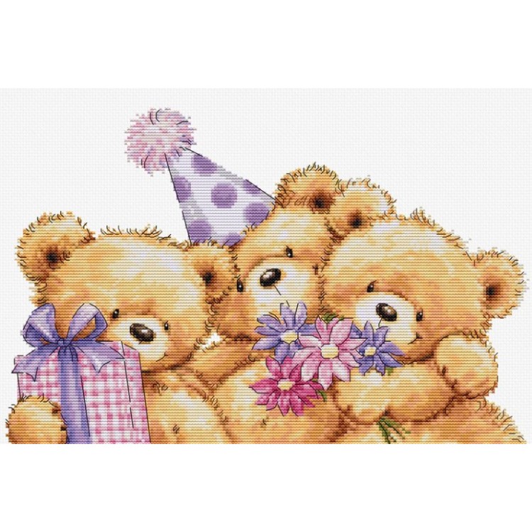 Three Party Bears 29x19cm SB1411