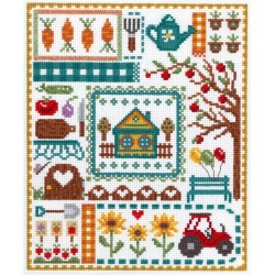 Cross stitch kit "Sampler. At my favorite cottage" SNV-846