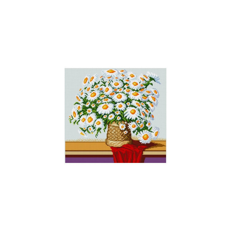 (Discontinued) Diamond Painting Kit Chamomiles Bouquet AZ-1035