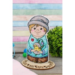 Cross stitch kit "Let's welcome spring. Boy" SR-936