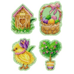 Cross stitch kit "Spring mood. Badges. Magnets" ST-1022