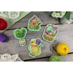 Cross stitch kit "Spring mood. Badges. Magnets" ST-1022