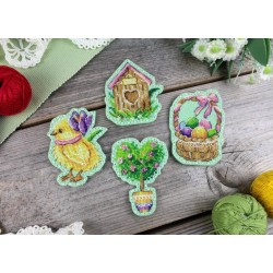 Cross stitch kit "Spring mood. Badges. Magnets" ST-1022