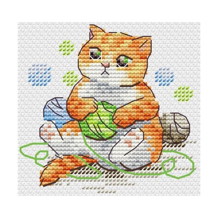 Cross stitch kit "Cute cat" SV-812