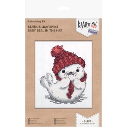 Cross stitch kit KLART "Seal in a hat" KL8-307