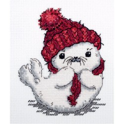 Cross stitch kit KLART "Seal in a hat" KL8-307