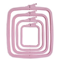 9.5x11 cm Plastic Square Hoop (pink) 170-11PI