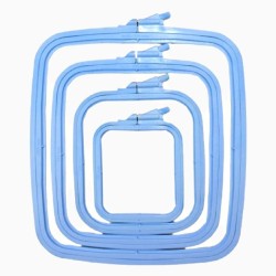 14.5x16.5 cm Plastic Square Hoop (blue) 170-12BL