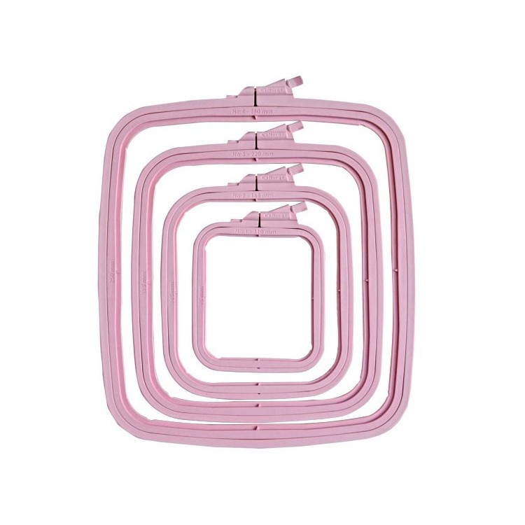 14.5x16.5 cm Plastic Square Hoop (pink) 170-12PI