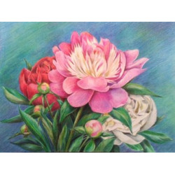 Diamond painting kit Bouquet of Peonies 40*30 cm AZ-1313