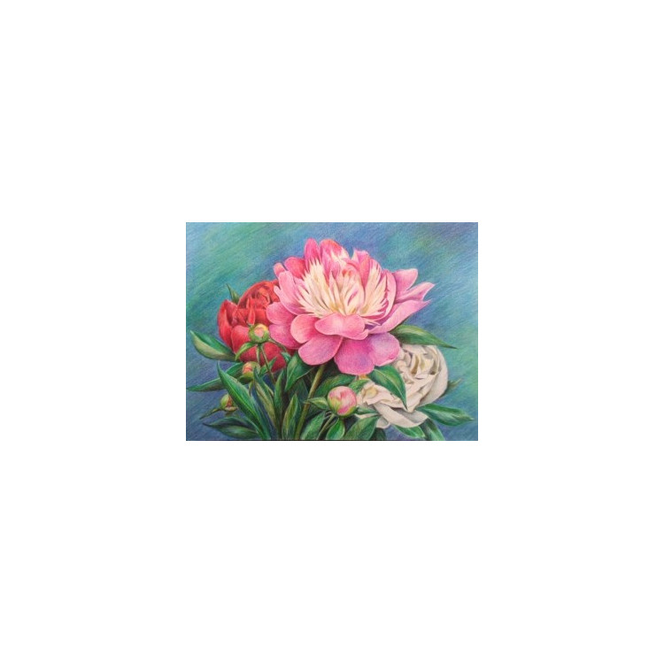 Diamond painting kit Bouquet of Peonies 40*30 cm AZ-1313