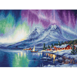 Cross Stitch Kit Northern Lights 32x24cm SG705