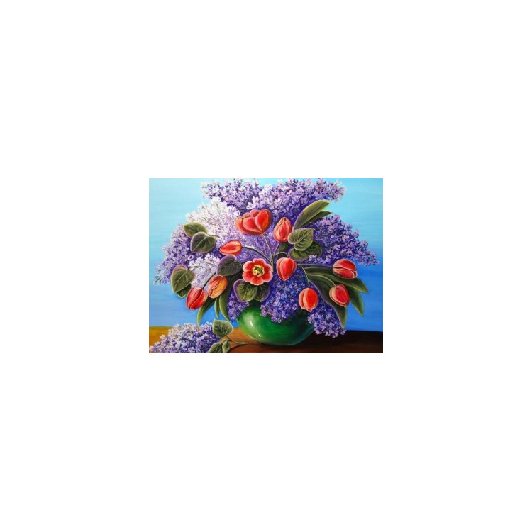 Diamond painting kit Lilac Bouquet AZ-1314