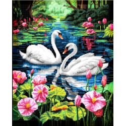 Diamond Painting "ArtCity" on the subframe Swans 30x40 cm VA809