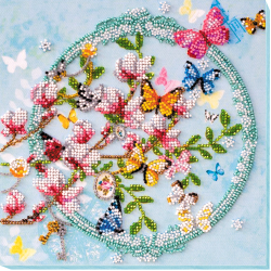 Mid-sized bead embroidery kit "Keys to the spring" AAMB-020